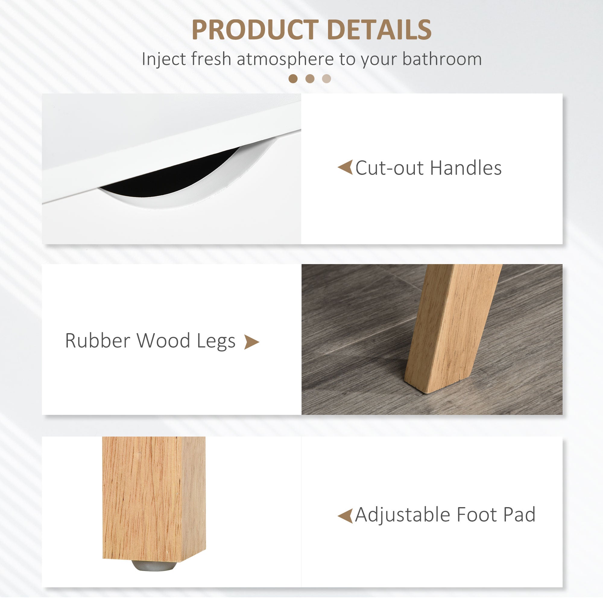 HOMCOM Modern Wooden TV Stand with 2 Storage Cabinet Stand for TV's up to 65" for Living Room Office, Storage Entertainment Center