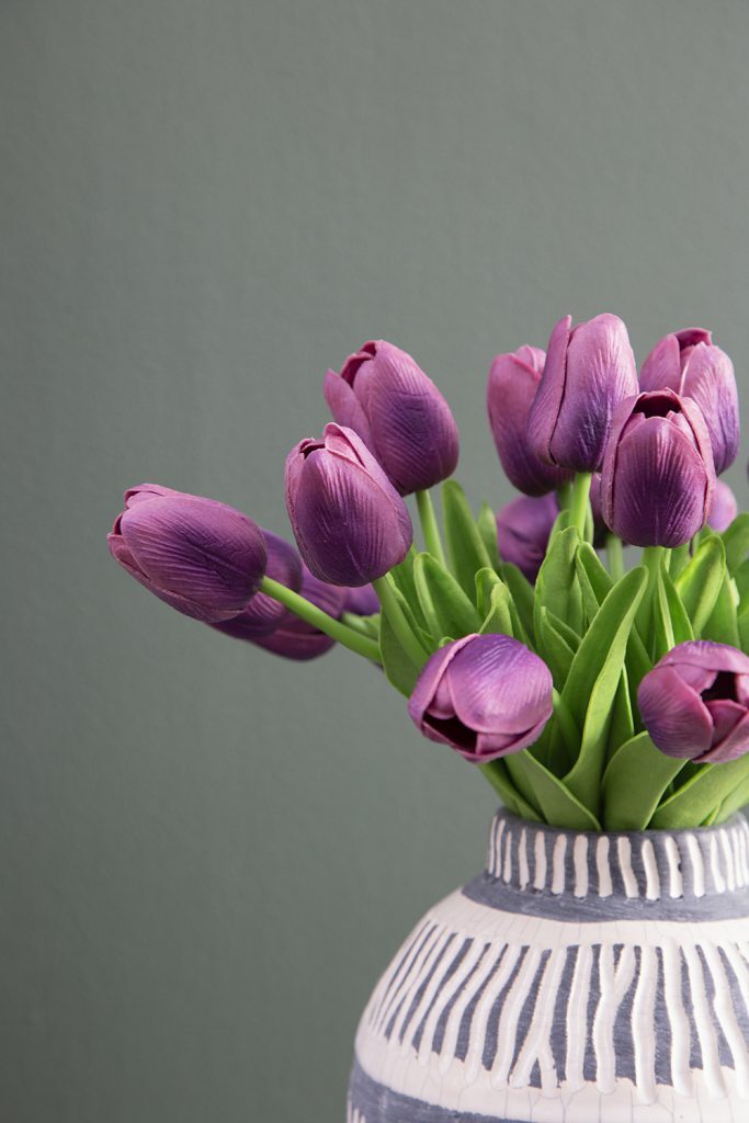 Artificial Tulip 9-Stem Bundle, Purple, Last Chance