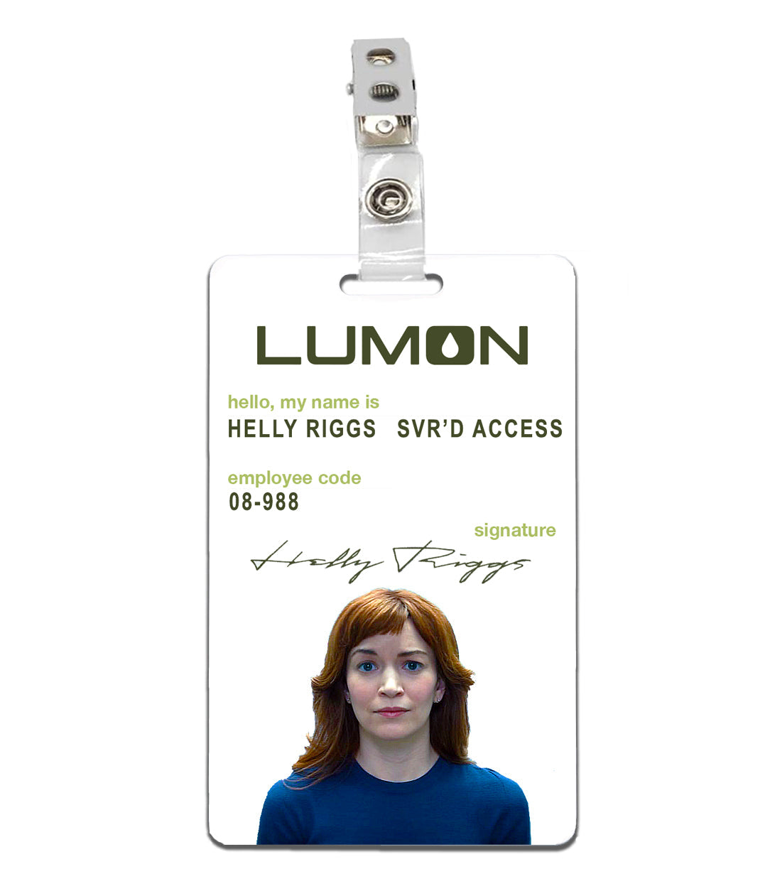 Severance Lumon Industries Employee Badge ID Badge PVC - Helly Riggs