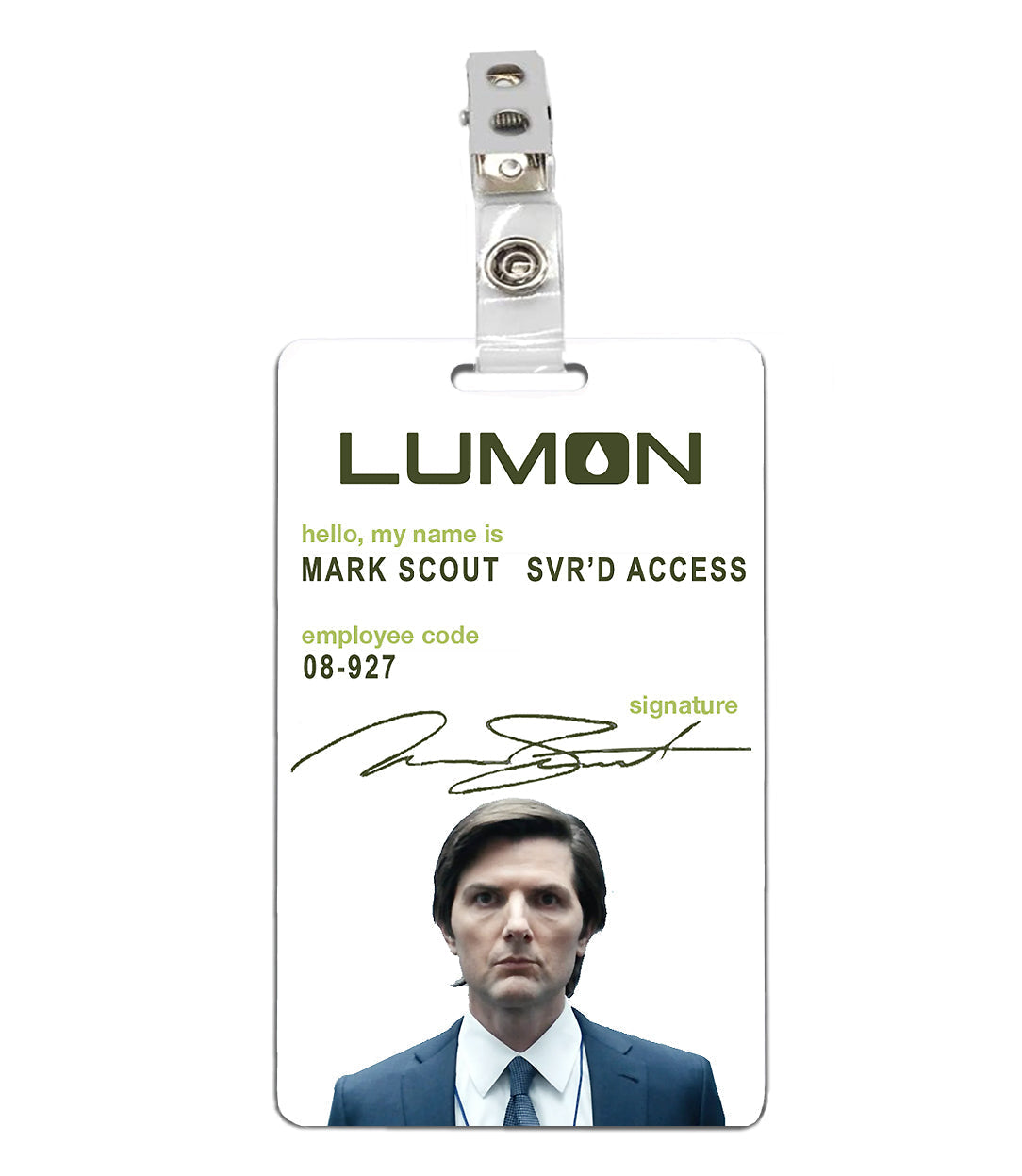Severance Lumon Industries Employee Badge ID Badge PVC - Mark Scout
