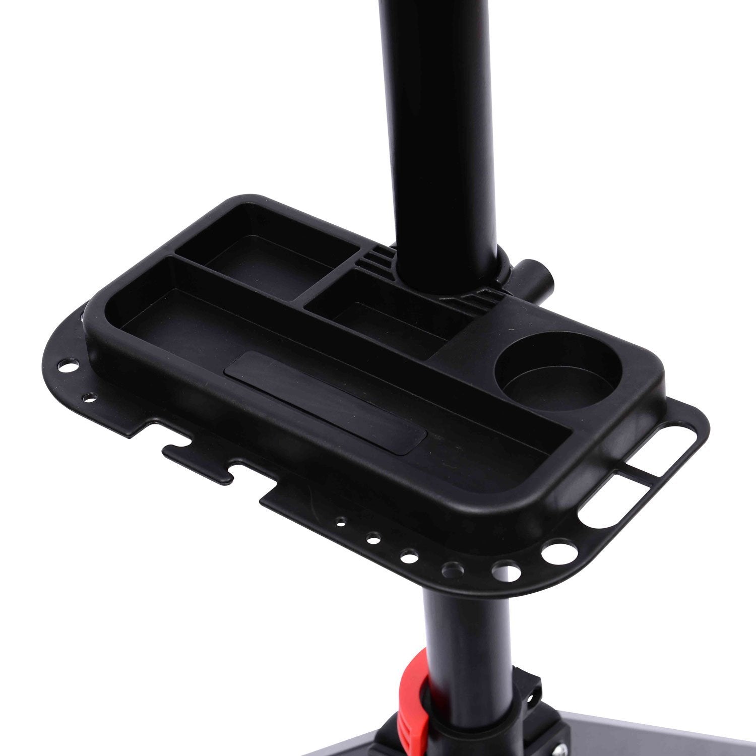 HOMCOM Bike Repair Work Stand Adjustable Telescopic Arm 75" with Rack Tool Tray for Cycle Maintenance