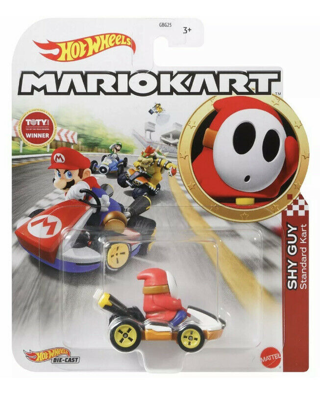 Hot Wheels Die-Cast 1/64 Mario Kart - Shy Guy Standard Kart