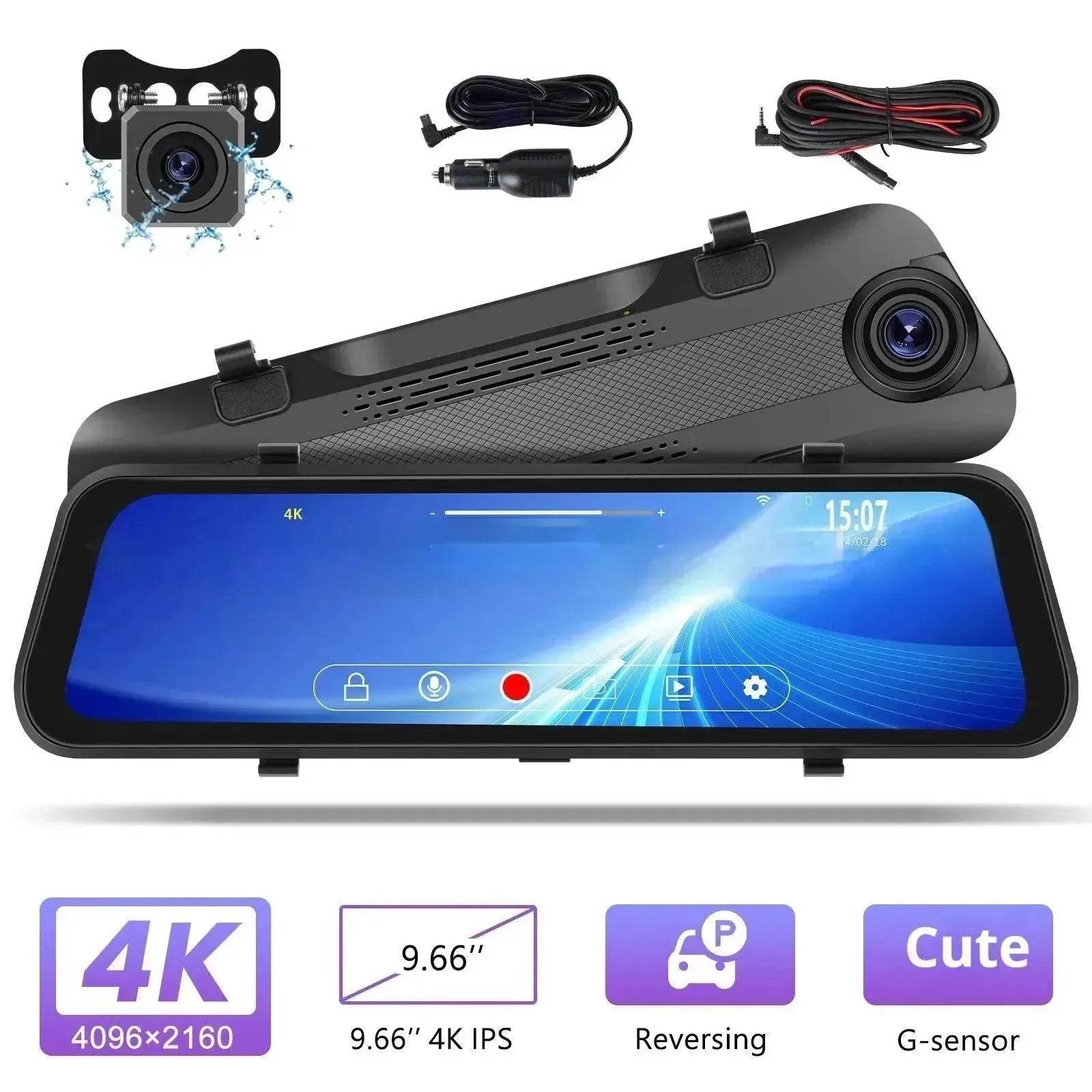 Smart Streaming Media Touch HD Built-in Front HD Resolution Rear Mirror LCD Screen Camera