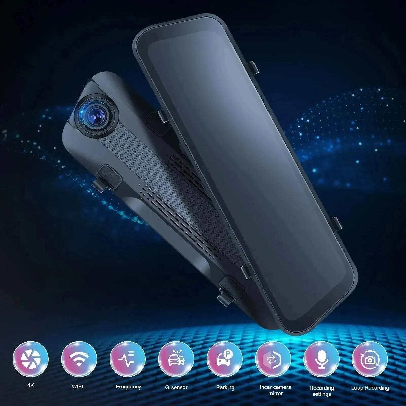 Smart Streaming Media Touch HD Built-in Front HD Resolution Rear Mirror LCD Screen Camera