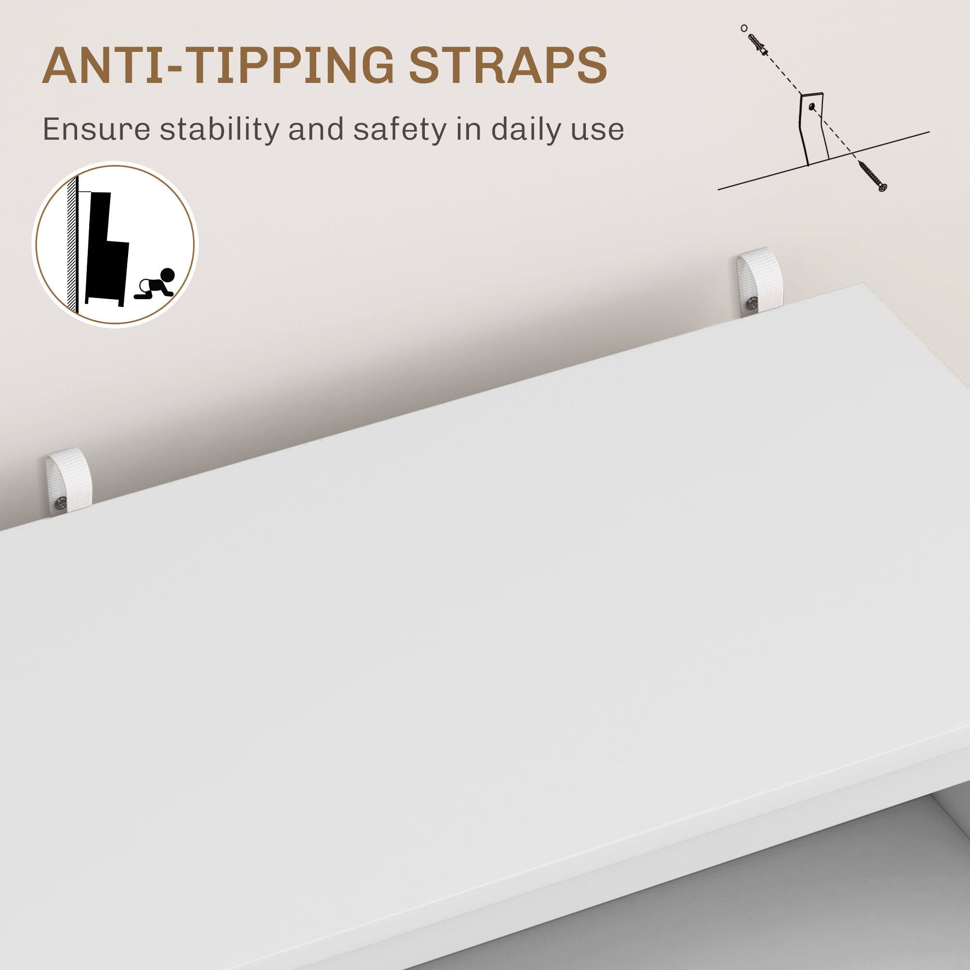 HOMCOM Sideboard Buffet Cabinet, Storage Cabinet with Drawer, Double Doors and Adjustable Shelf, White