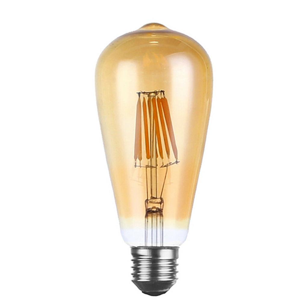 ST64 8W LED Edison Bulb Warm White Dimmable E26 Vintage LED Filament Light Bulb~1045