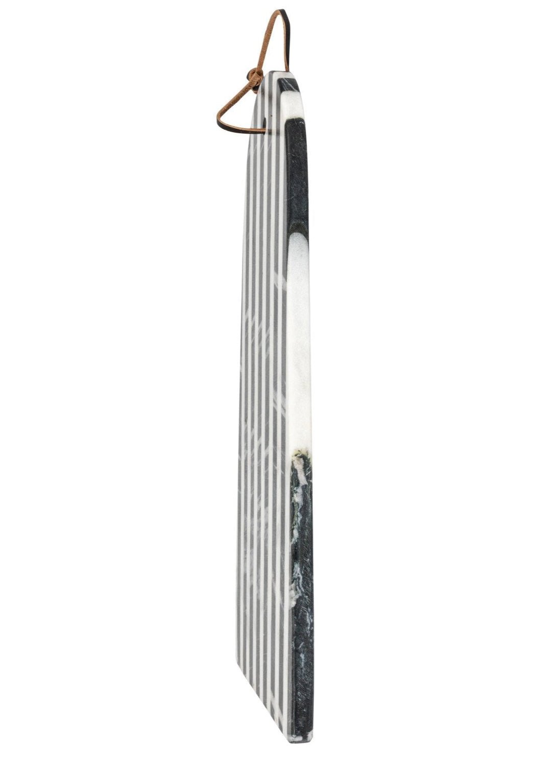 Stripes & Leather Marble Cutting Board