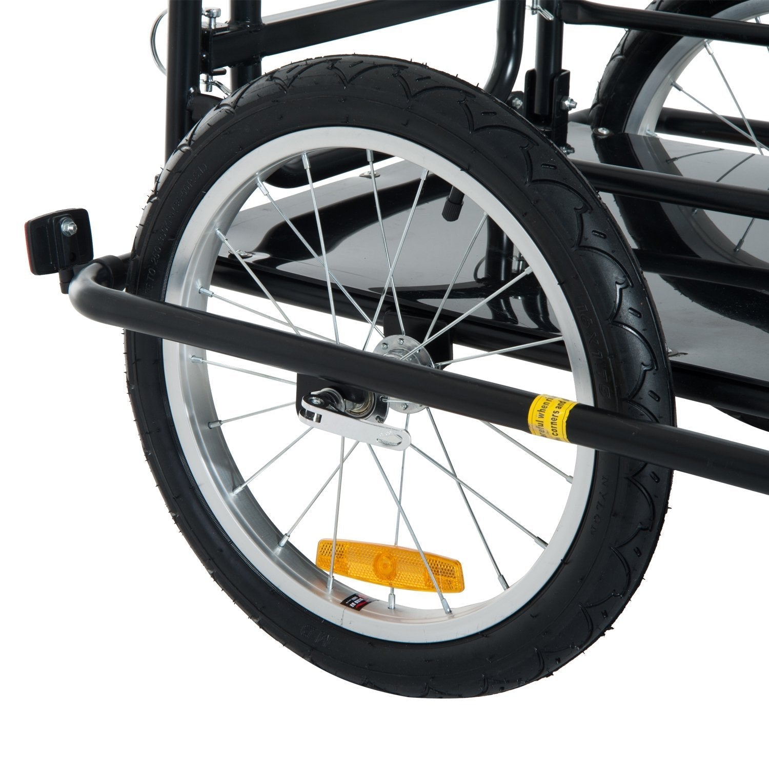 Aosom Folding Bicycle Cargo Trailer Utility Carrie Bike Cart Garden Patio Tool New