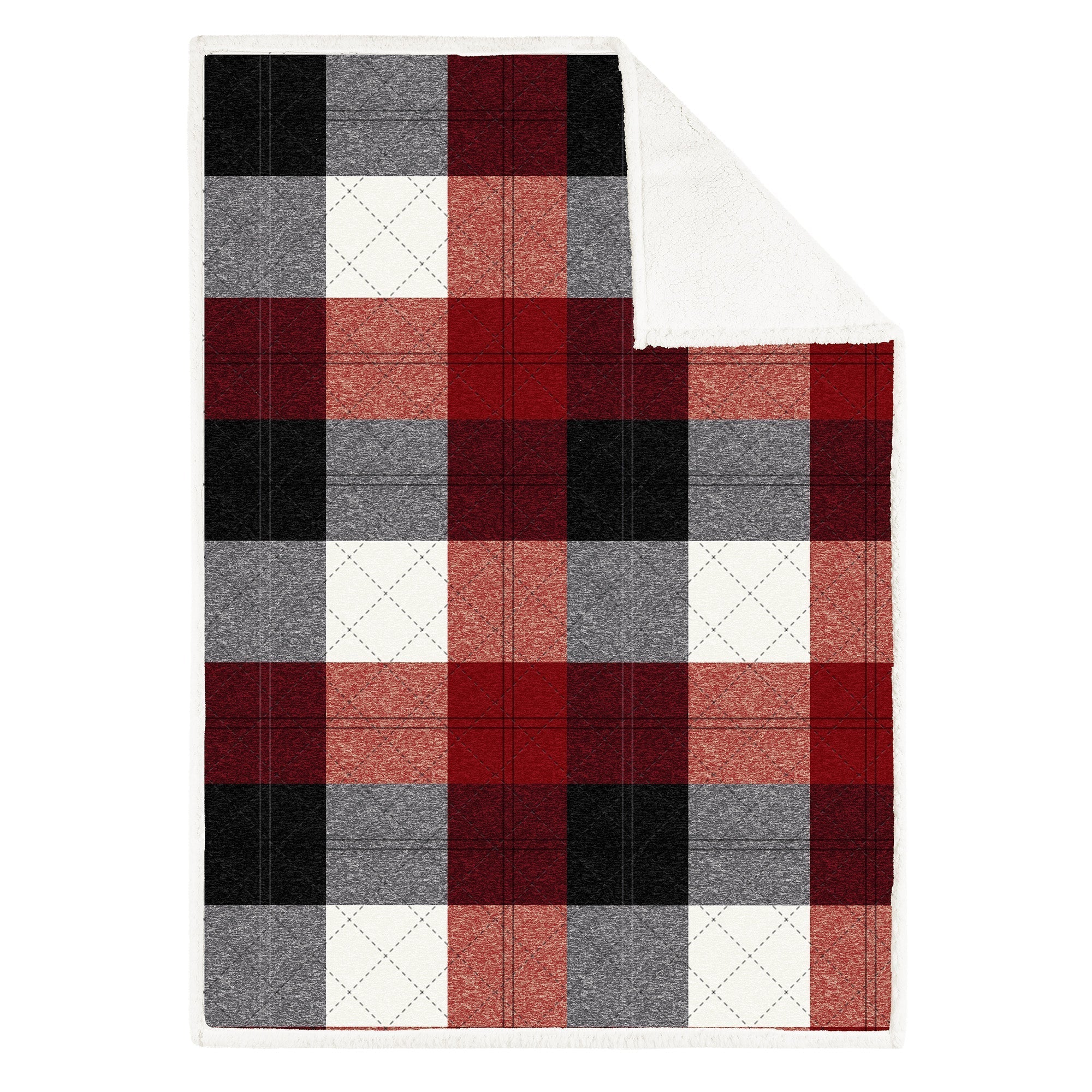 Super Soft Oversized Quilted Blanket Throw Home Decor Bedding 50X70 Winter Plaid