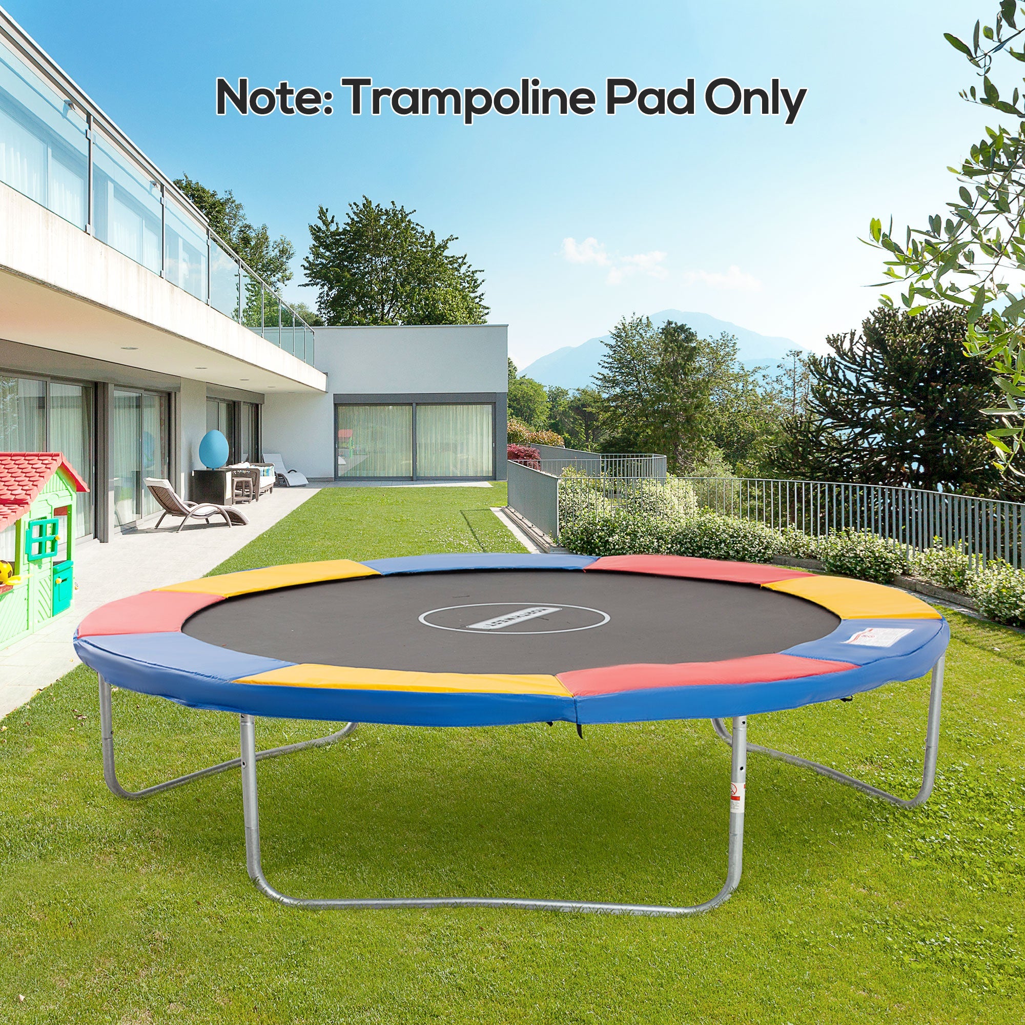HOMCOM Φ10ft Trampoline Safety Pad Replacement Waterproof Spring Cover Multicoloured