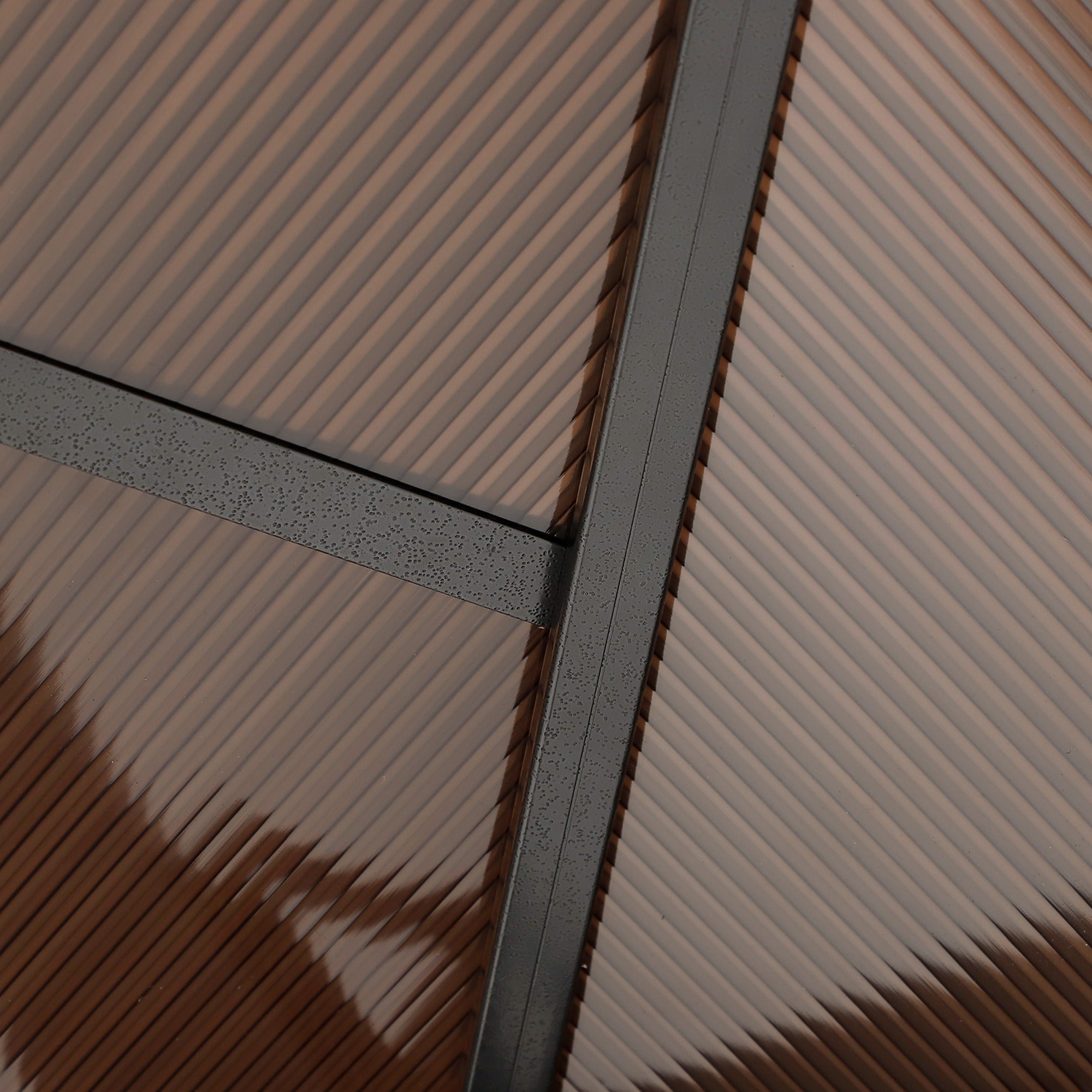 Outsunny Hardtop Grill Gazebo Outdoor BBQ Canopy with Utensil Hooks Double Vented Roof Coffee