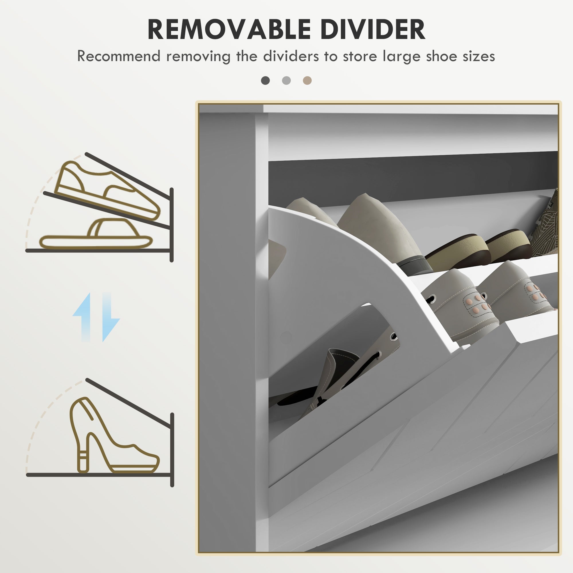 HOMCOM Shoe Storage with Seat, Upholstered Hallway Bench, Shoe Bench with Flip Drawer, Adjustable Shelf for 10 Pairs of Shoes