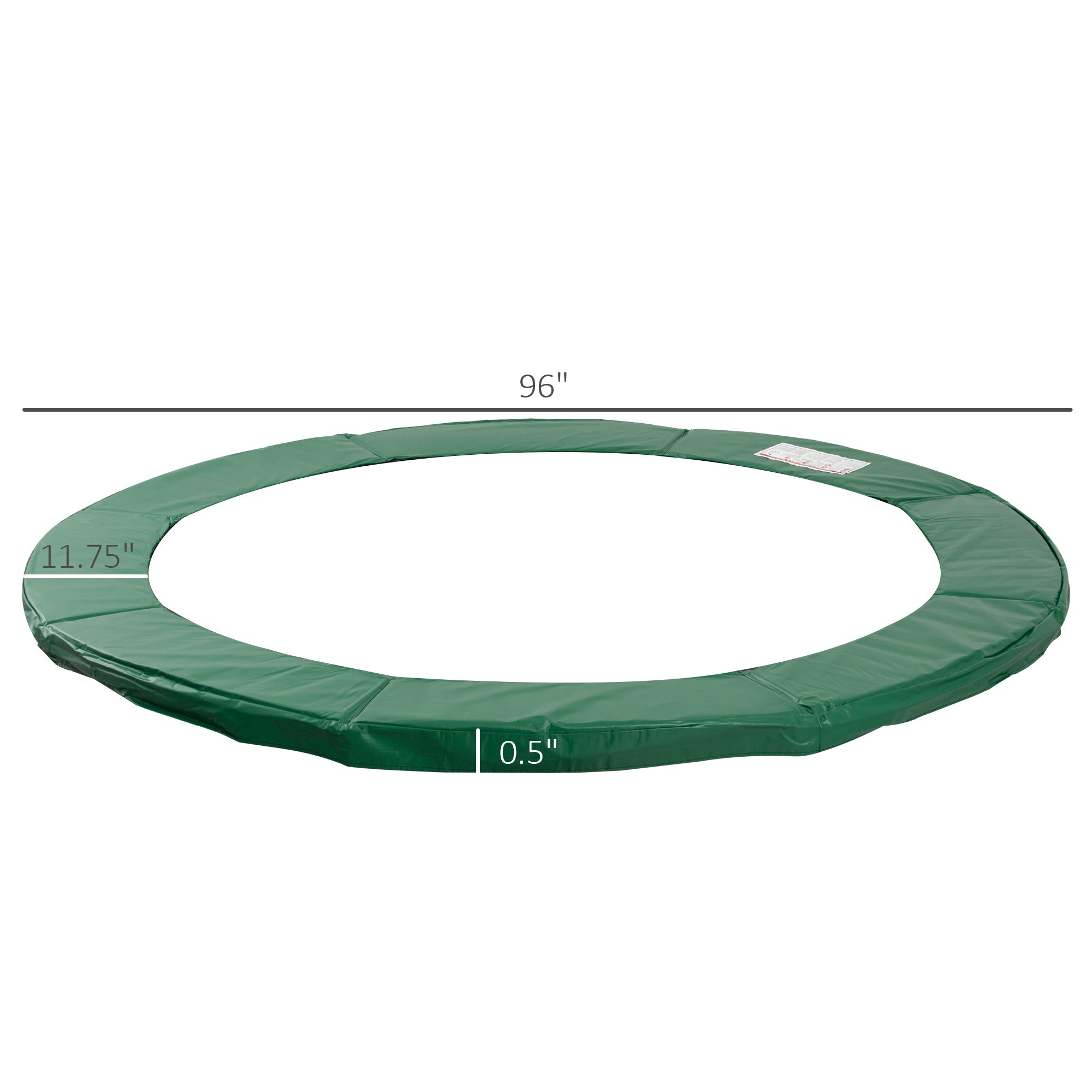 Soozier Φ8ft Trampoline Safety Pad Spring Cover Replacement Bounce Jump EPE Foam Protection Green