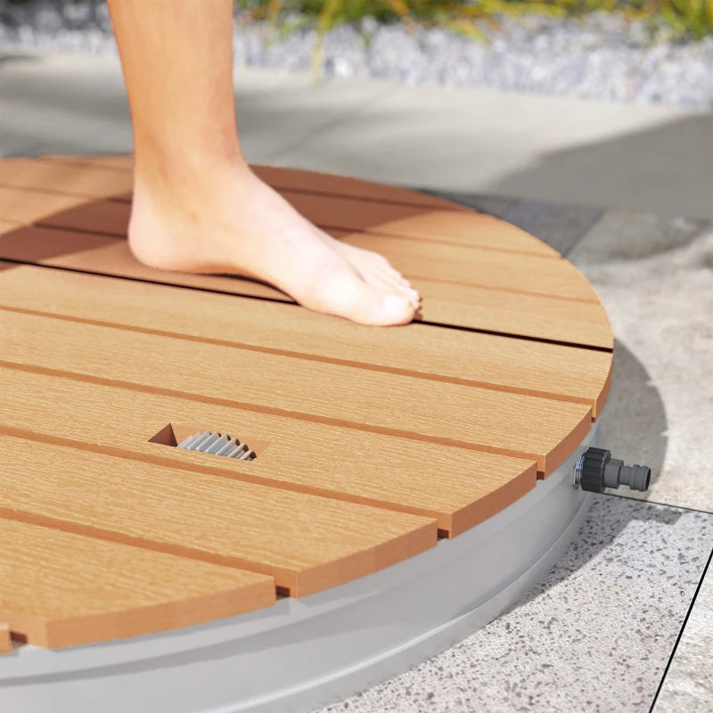 Foot Control Outdoor Shower Kit Portable Camping Shower Adjustable Aluminum Weatherproof