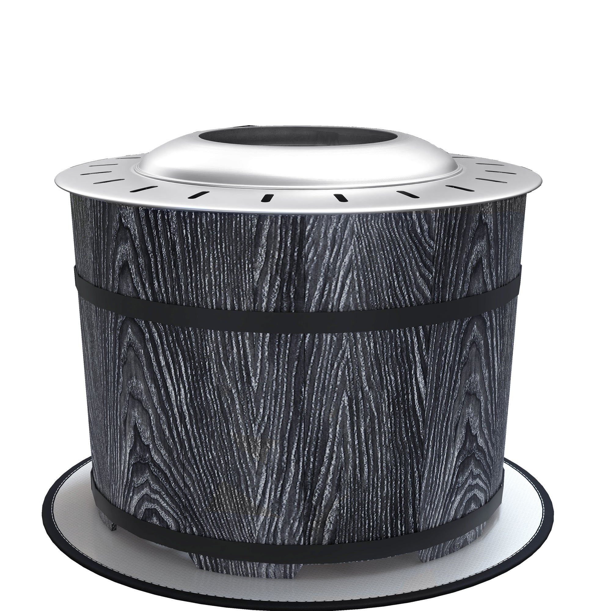 Outsunny Portable Fire Pit: Smokeless Camping Bonfire Stove for Backyard/Patio/Picnic, Black