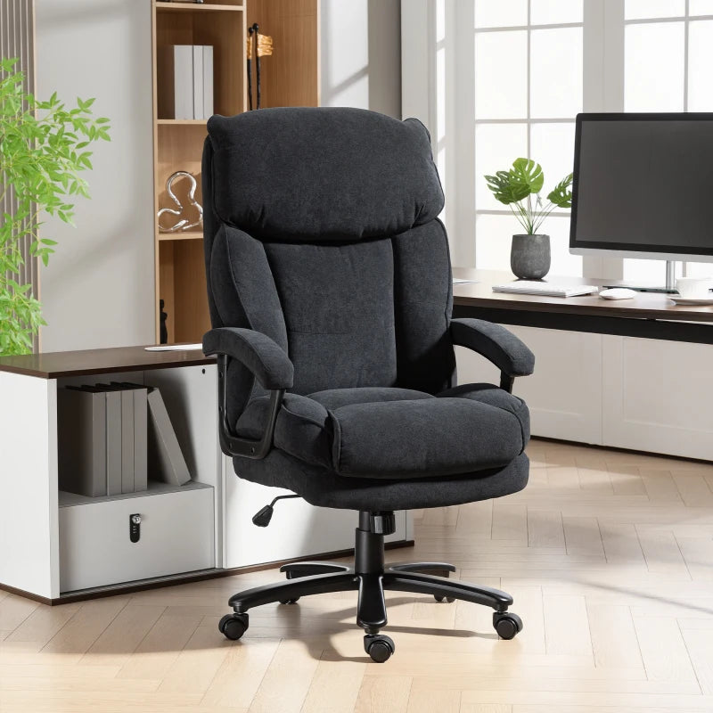 Big and Tall Executive Office Chair, Up to 450 lbs. Heavy Duty Desk Chair, Computer Chair for Heavy People, Black