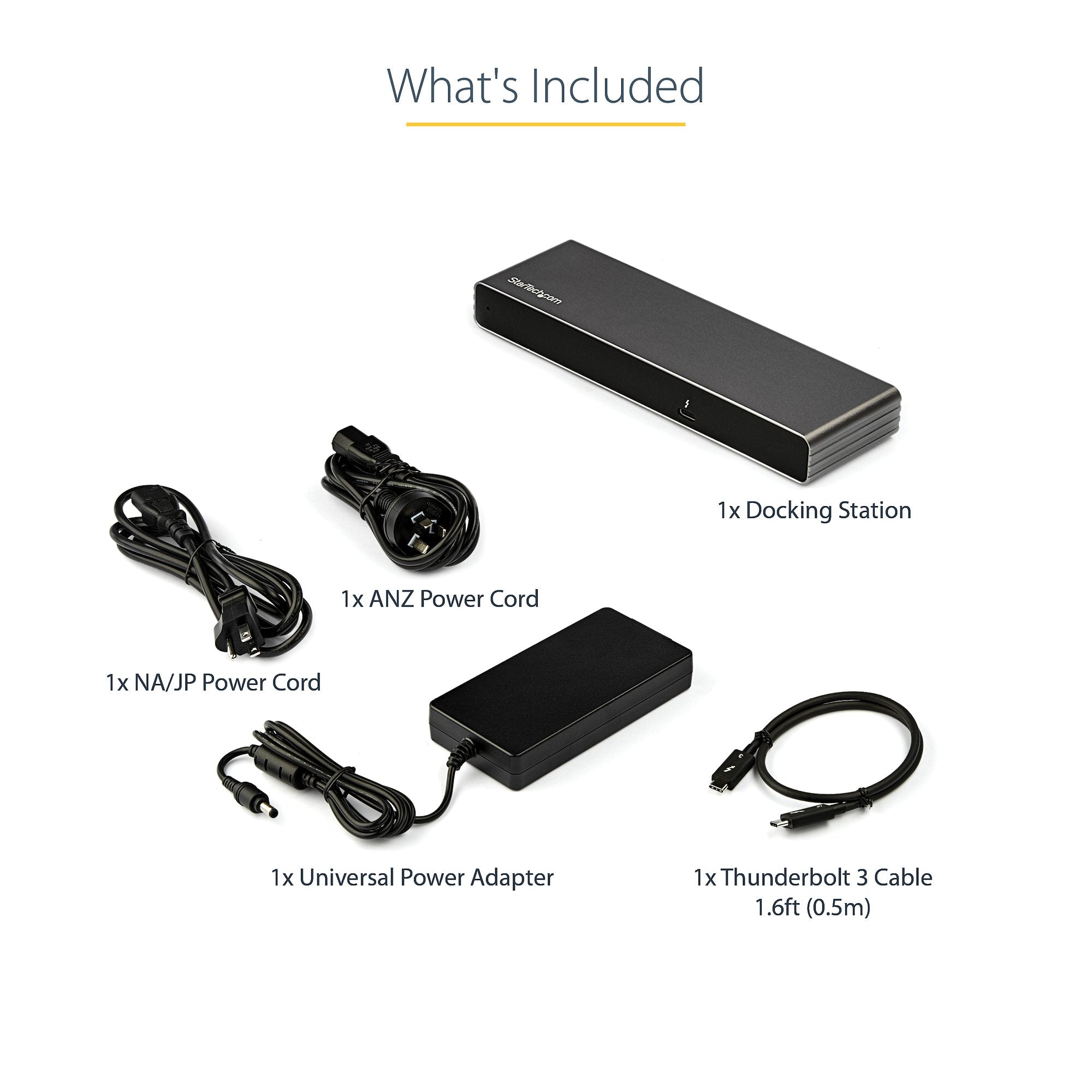 Thunderbolt 3 Dock - Dual 4K 60Hz Monitor TB3 Laptop Docking Station with DisplayPort, HDMI & 1080p VGA - 85W Power Delivery & Charging - 2x USB-A, Ethernet - Mac & Windows - TAA