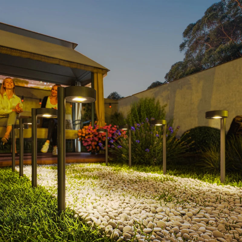 8 Pack Solar Garden Lights Outdoor Auto On/Off Solar Pathway Lights, IP44 for Driveway, Walkway, Yard Landscape Lighting