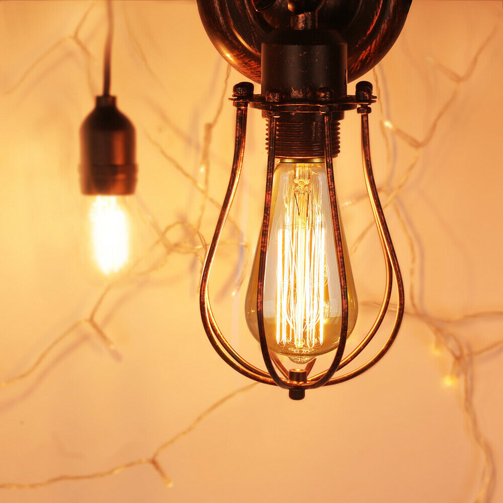Industrial Black Balloon Cage Wall Sconce Lamp~1520