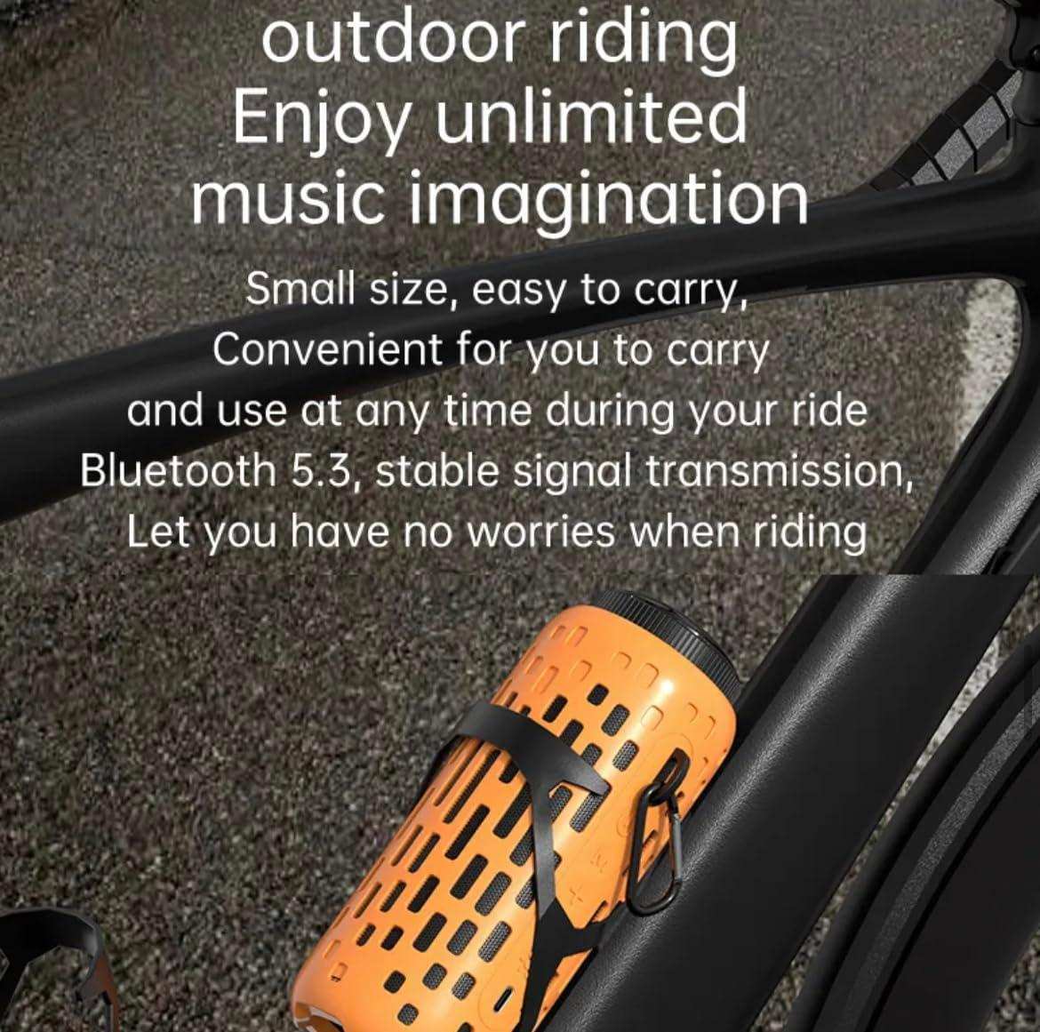 TUTT 2 in 1 Outdoor Waterproof Mini Speaker with Earbuds LED Lighting with Hook | TWS Earbuds Wireless with Portable Mini Speaker | for Picnic Travel Biking Hiking