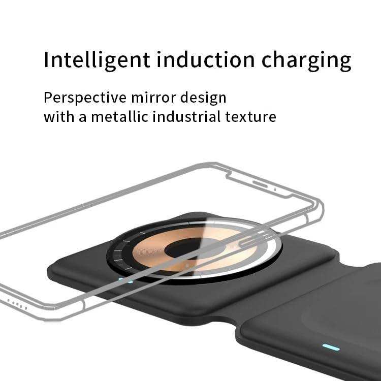 TUTT 3 in 1 Wireless Magnetic Foldable Charger Station Compatible with iPhone