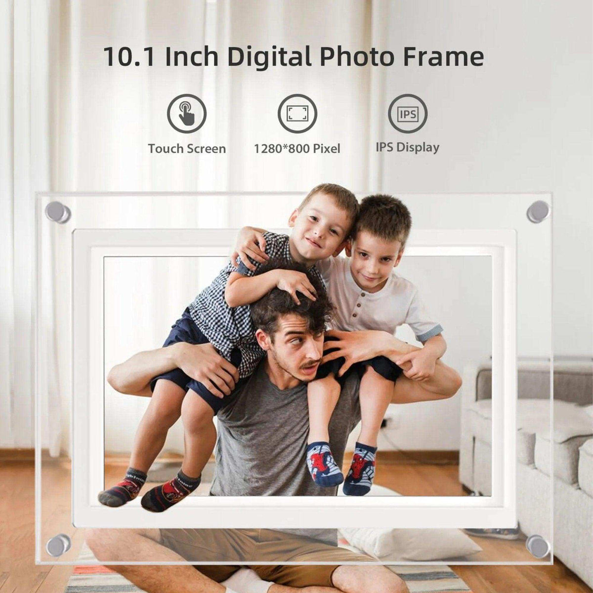 TUTT 7" and 10” Acrylic Digital Photo Frame | WiFi | IPS Touchscreen | 32GB Built-In Storage | Frameo App