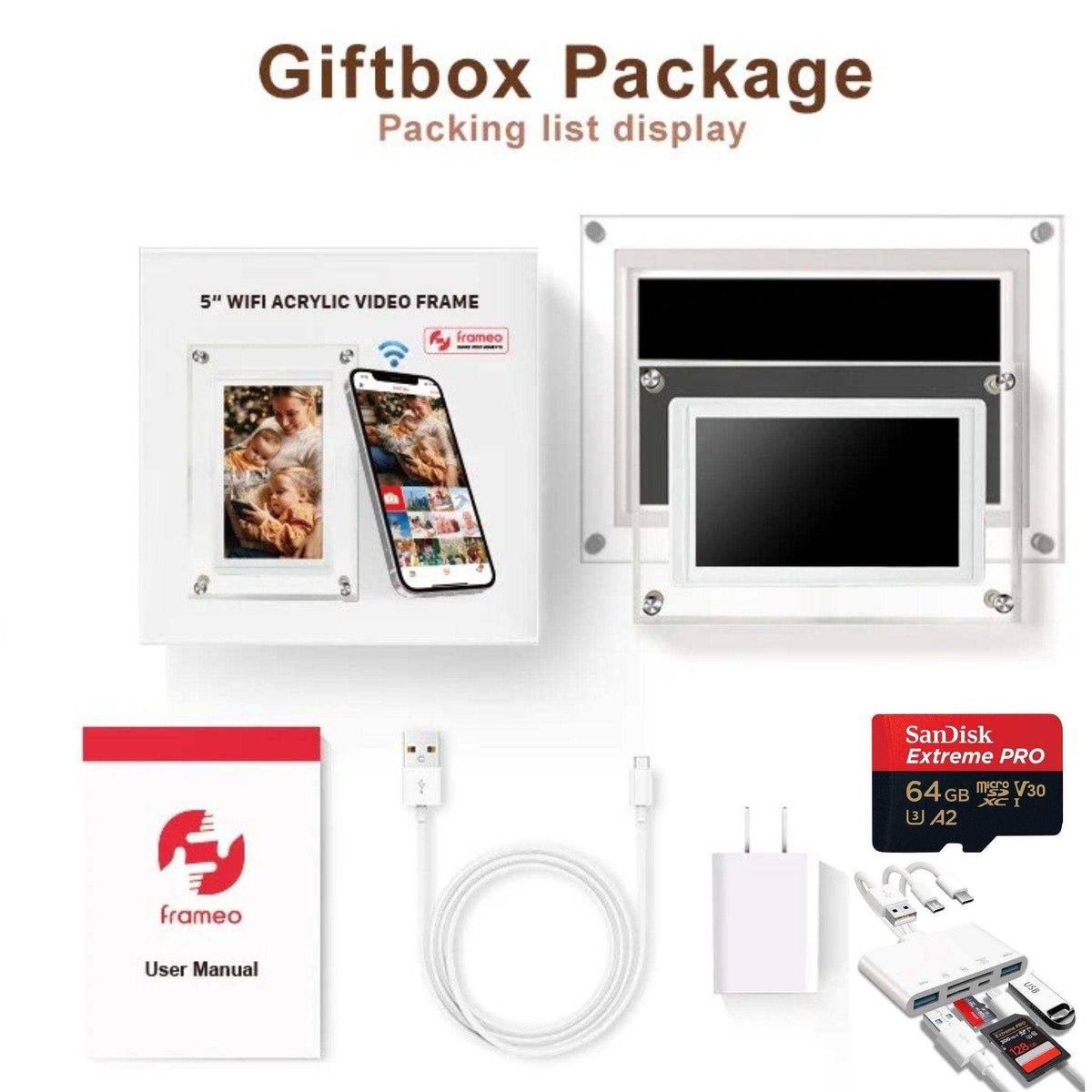 TUTT 7" and 10” Acrylic Digital Photo Frame | WiFi | IPS Touchscreen | 32GB Built-In Storage | Frameo App