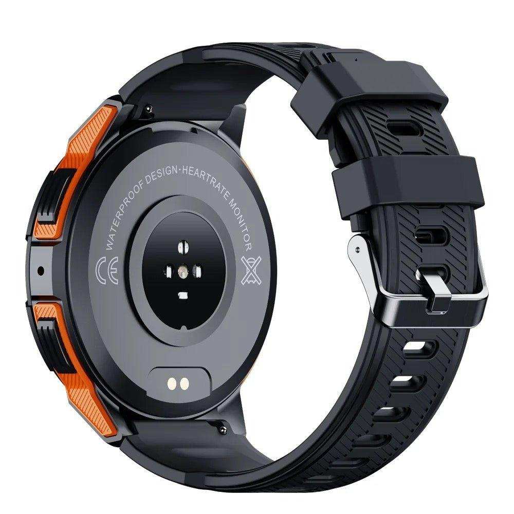 TUTT Smartwatch for Men | 1 ATM 10 Meter Depth AMOLED screen | 410mah Long Battery Life Fitness Health Tracking Smart Watch Military Rugged C25