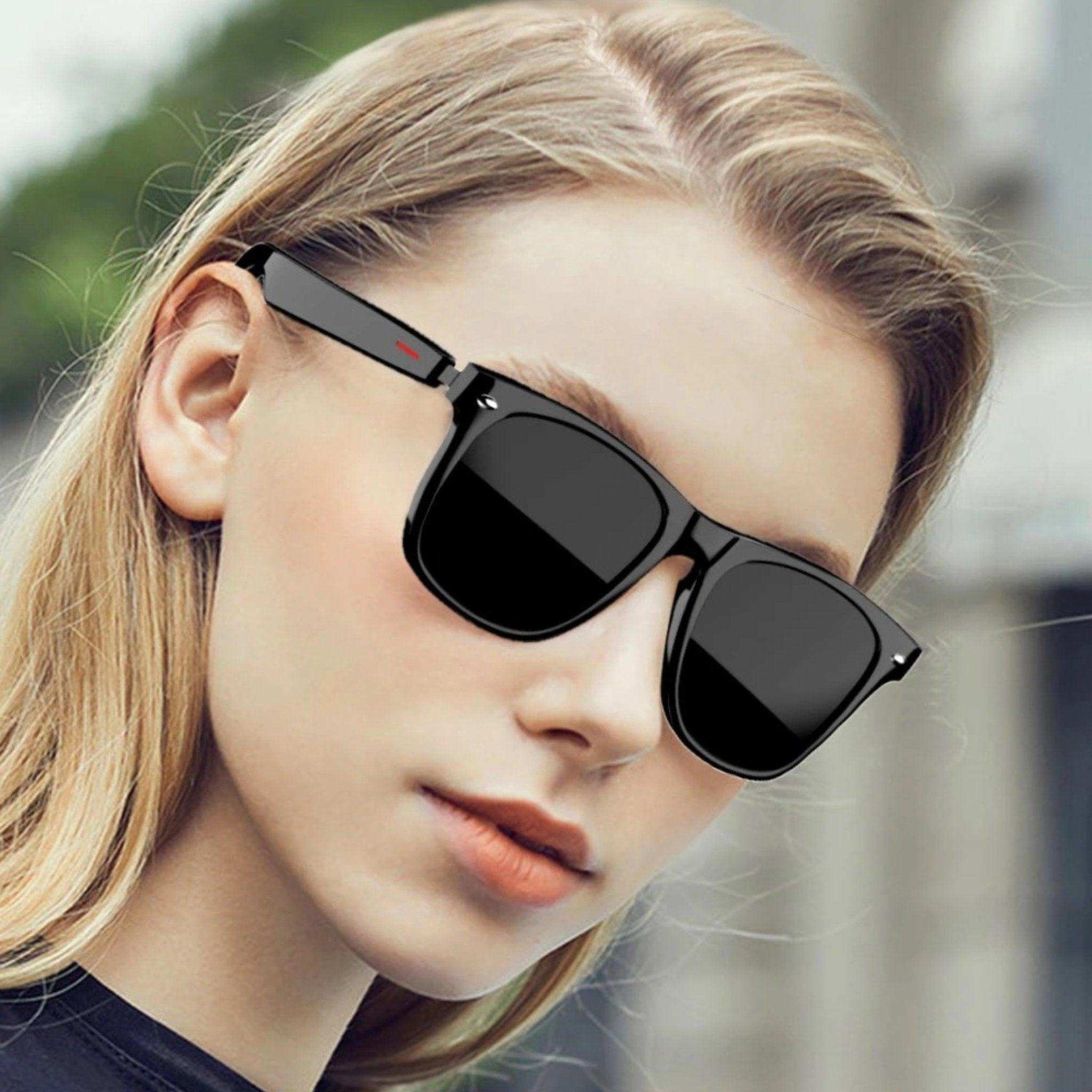 TUTT Bluetooth Smart Sunglasses | AI Voice Assistance Call & Music & Camera Control | HD UV Protection Anti Blue Ray | E13 Test Kit Gift