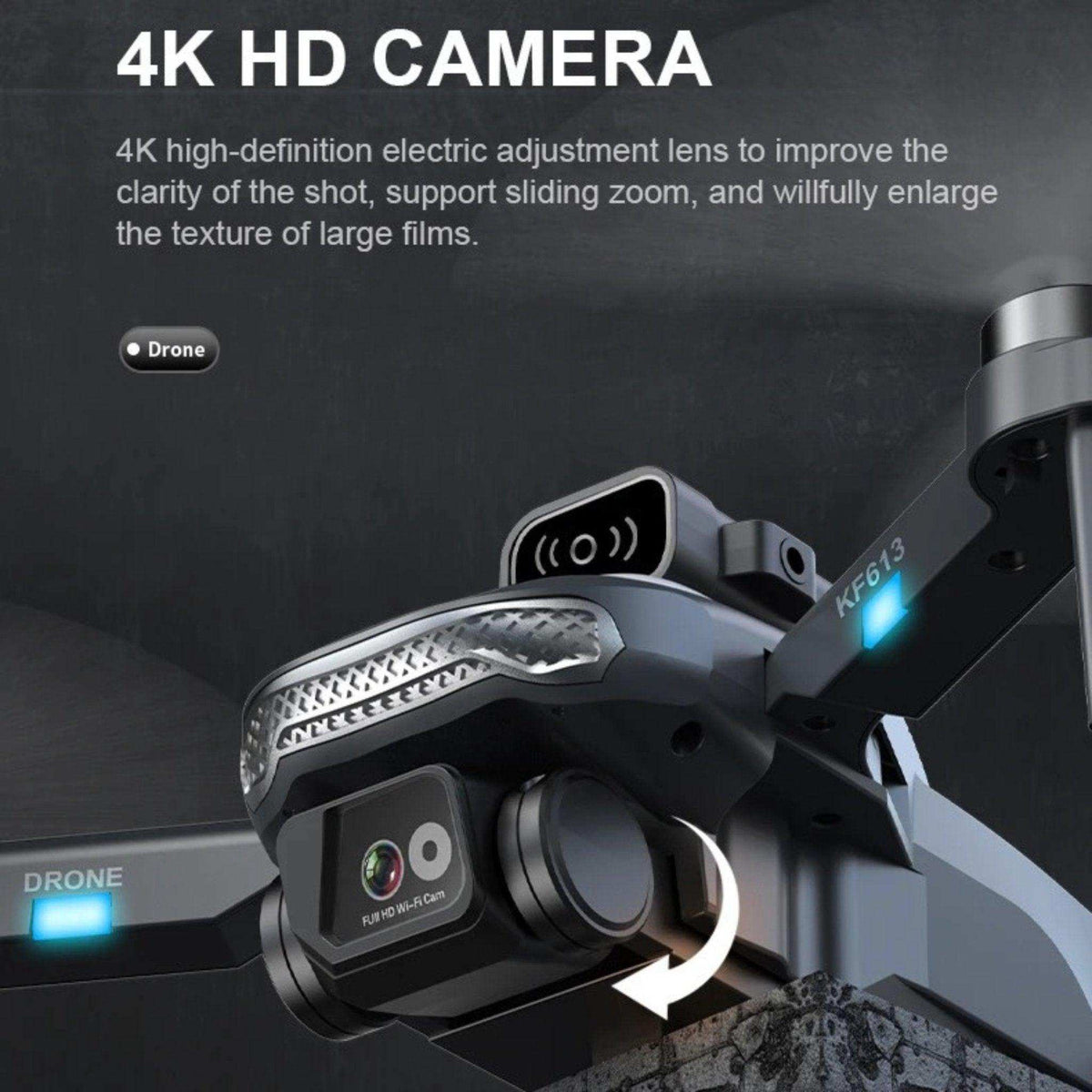 TUTT KF613 5G WiFi GPS Mini Drone Brushless Motor RC Quadcopter 4K HD Camera Obstacle Avoidance Gimbal Intelligence Follow Me and Orbit Modes Quadcopter 2* Batteries