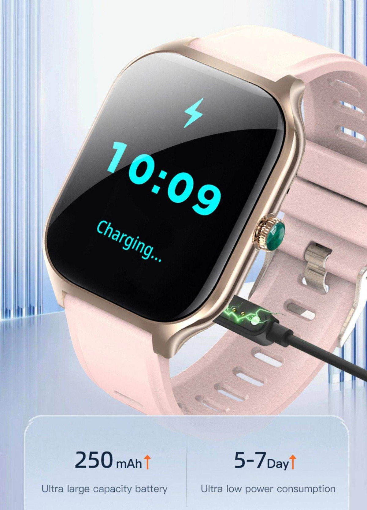 TUTT Smartwatch for Men and Women, 2.01” Dial, Waterproof, Bluetooth Calling, Blood Oxygen & Heart Rate Monitor LX7