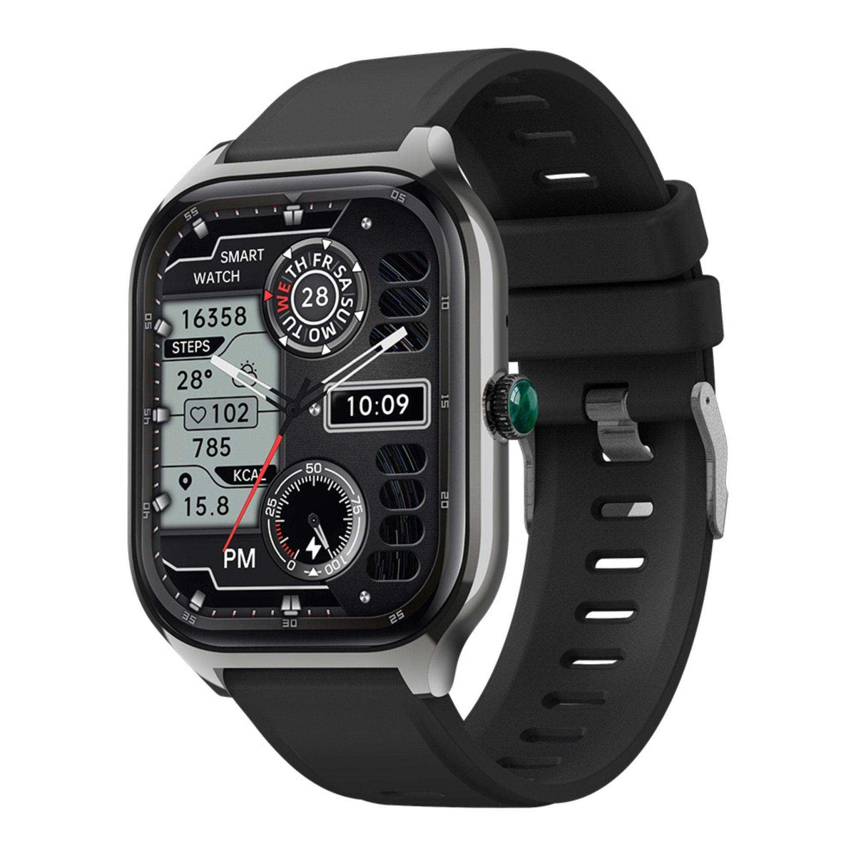 TUTT Smartwatch for Men and Women, 2.01” Dial, Waterproof, Bluetooth Calling, Blood Oxygen & Heart Rate Monitor LX7