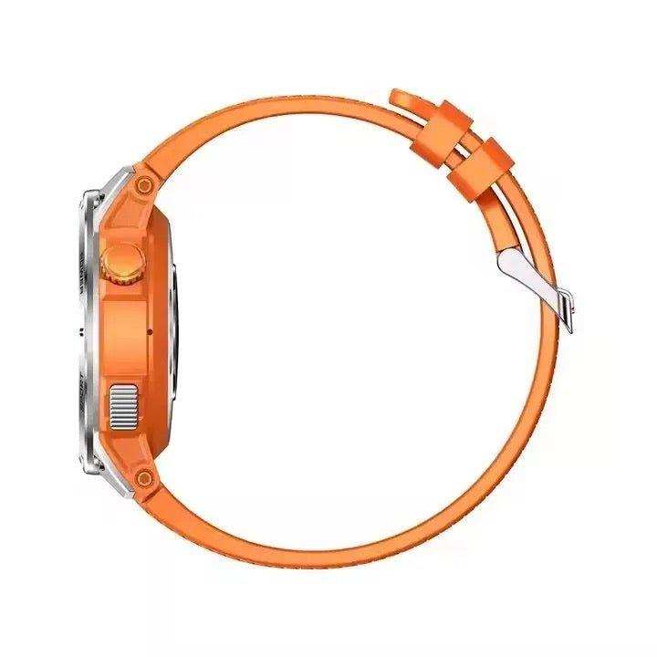 TUTT Rugged Smartwatch for Men Women | Compass GPS Exercise | AMOLED Metal Dial | 2 Military Straps | Always-On Display Long Battery Life | NX18 Pro