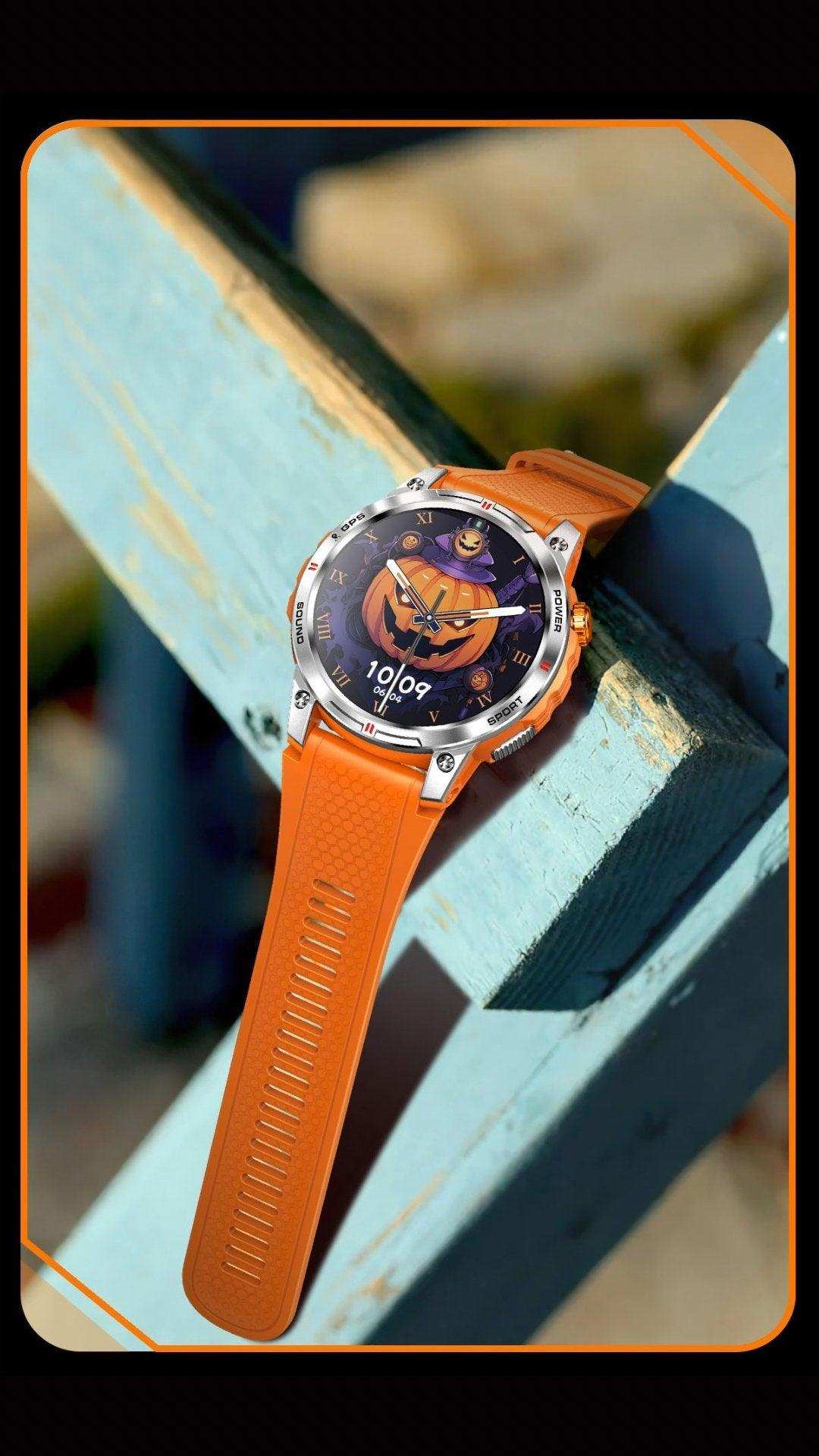 TUTT Rugged Smartwatch for Men Women | Compass GPS Exercise | AMOLED Metal Dial | 2 Military Straps | Always-On Display Long Battery Life | NX18 Pro