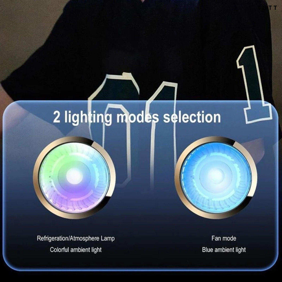 TUTT Portable Neck Cooling Neck Blade-less | Back Neck Cooling Plate- Refrigeration Mode | Rechargeable 4000mAh Battery | Ambient Light | USB Mini Air Conditioner | White