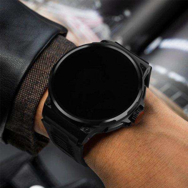 TUTT Military Smartwatch For Men | Metal Case HD 1.85'' Large Round Screen | 710mah Battery Health & Fitness Smart Watch (3) Straps V69