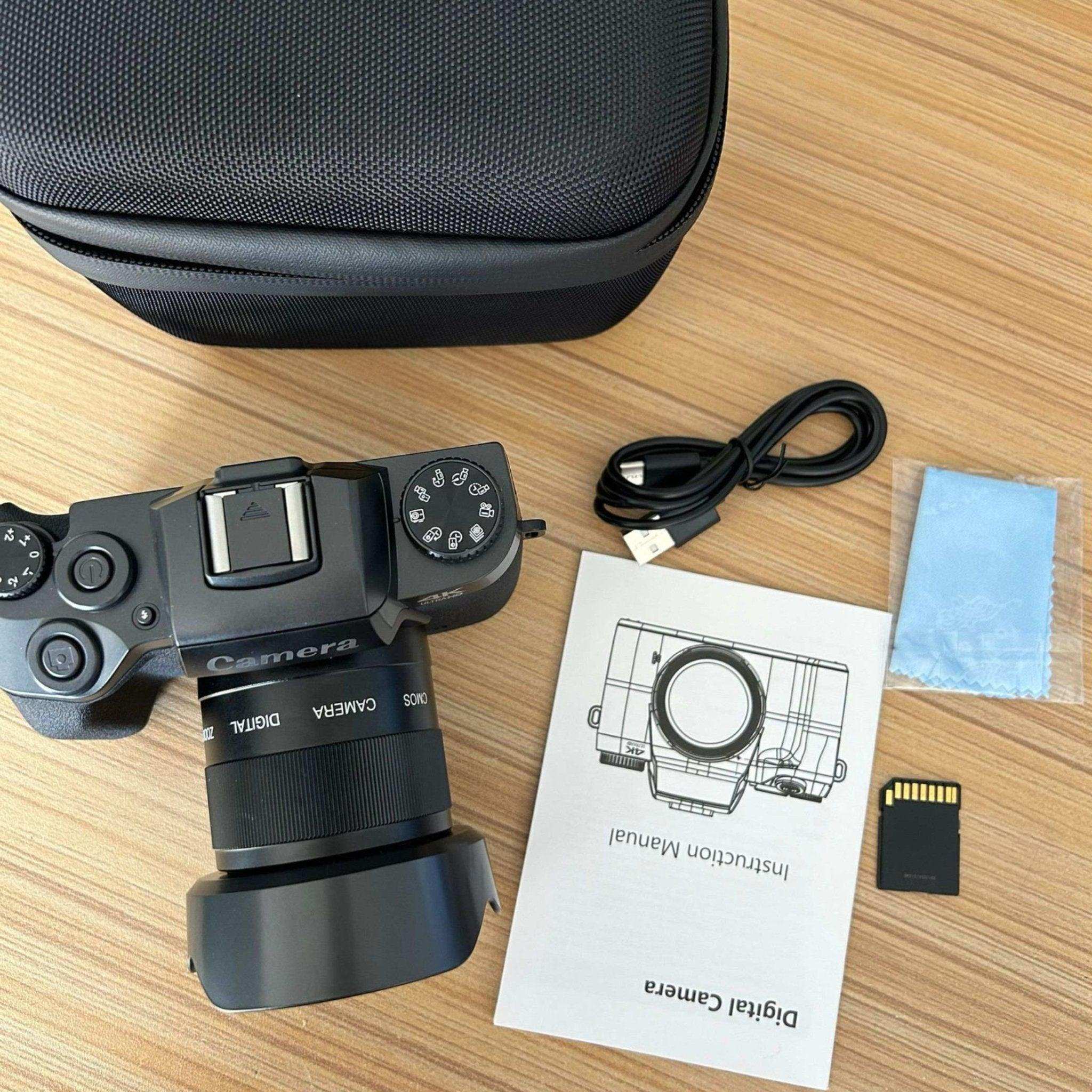 TUTT 64MP Digital Camera and Camcorder 4K/60fps Mirrorless | Dual Camera for Selfie Vlogging W5 | Premium Combo + 128GB SanDisk