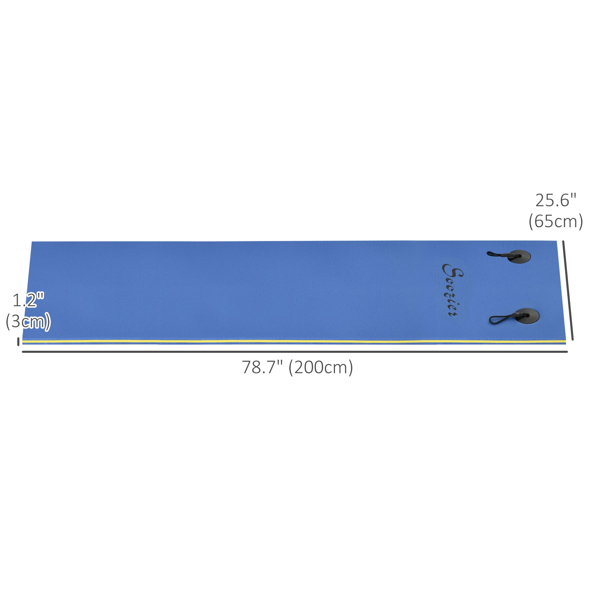 Soozier 6.5x2ft Blue Roll-Up Pool Float Pad Water Mat for Lake Ocean Pool Fun and Relaxation