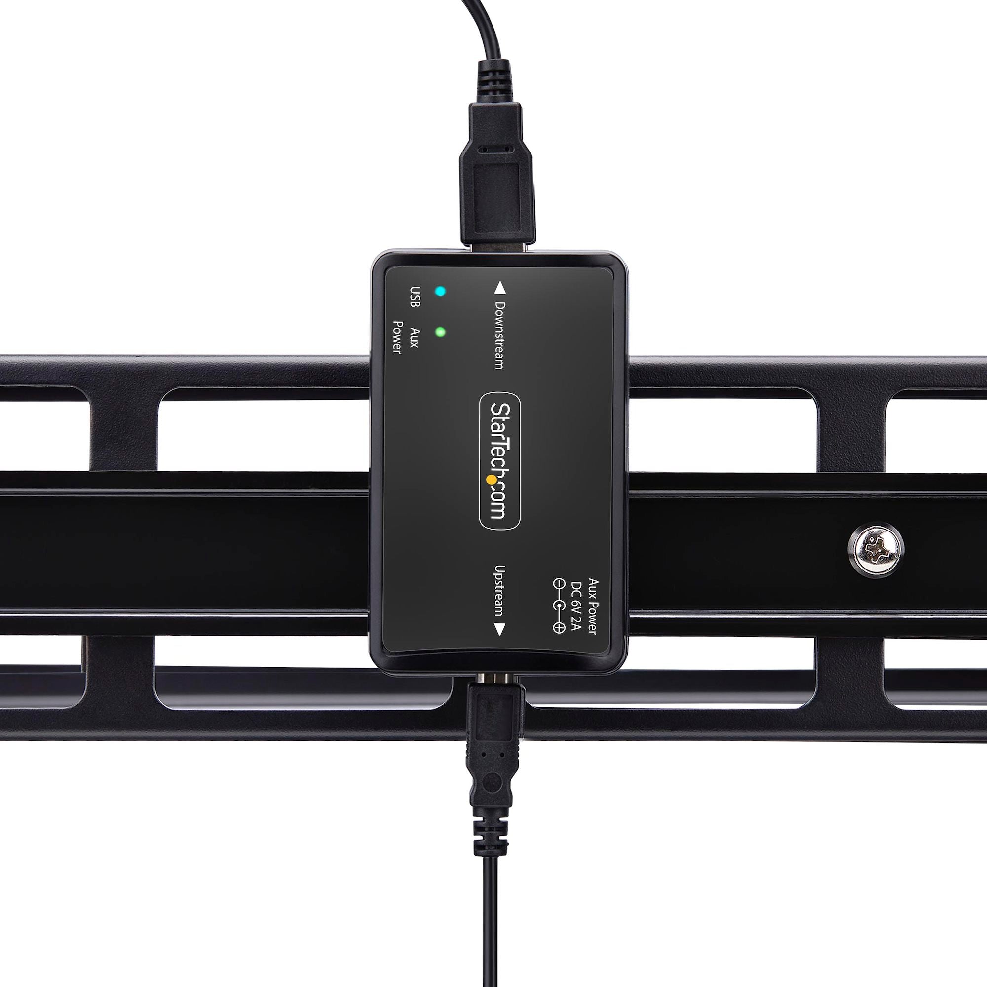 USB Galvanic Isolator, Up To 6KV, Electrical Noise Isolator, IP40, DIN Rail Mount, Isolated Power Filter, USB 2.0/1.1, 5V/250mA, Plug-and-Play, TAA