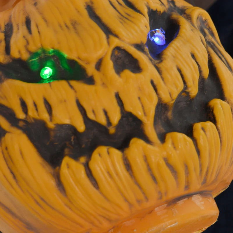 HOMCOM 6.4' Life-Size Winged Grim Reaper – Animated Halloween Decoration, Light-Up Eyes