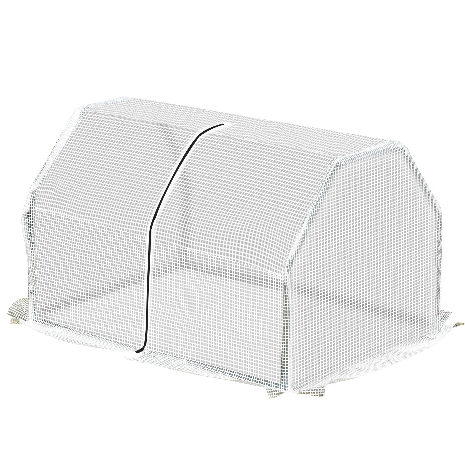 Outsunny Mini Greenhouse: 39"x28"x24" Portable PE Cover & Steel Frame with Zipper Door