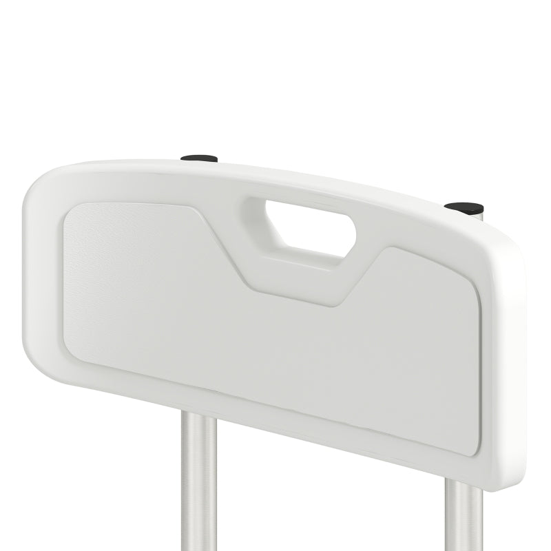 Tub Transfer Bench & Shower Chair with Adjustable Height, Armrest & Backrest – White