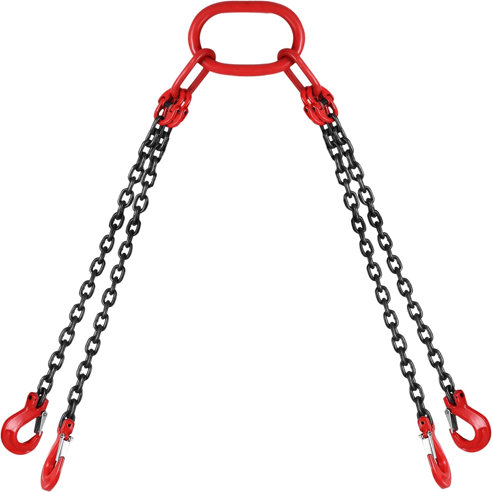 VEVOR Chain Sling 9/32" X 4.5" Engine Lift Chain G80 Alloy Steel Engine Chain Hoist Lifts 3 Ton with 4 Leg Grab Hooks and Adjuster