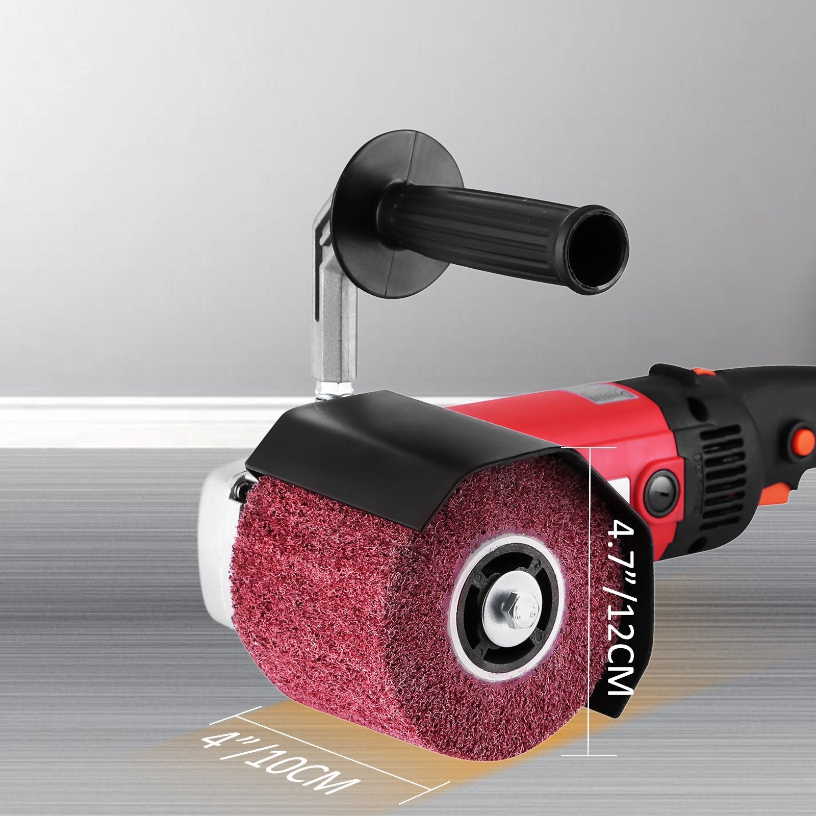 VEVOR 1200W Burnishing Polishing Machine 500-3000 RPM Handle Polishing Machine 110V Wheel Polisher Sander Wire Drawing Machine with 1 Wheel (1200W)