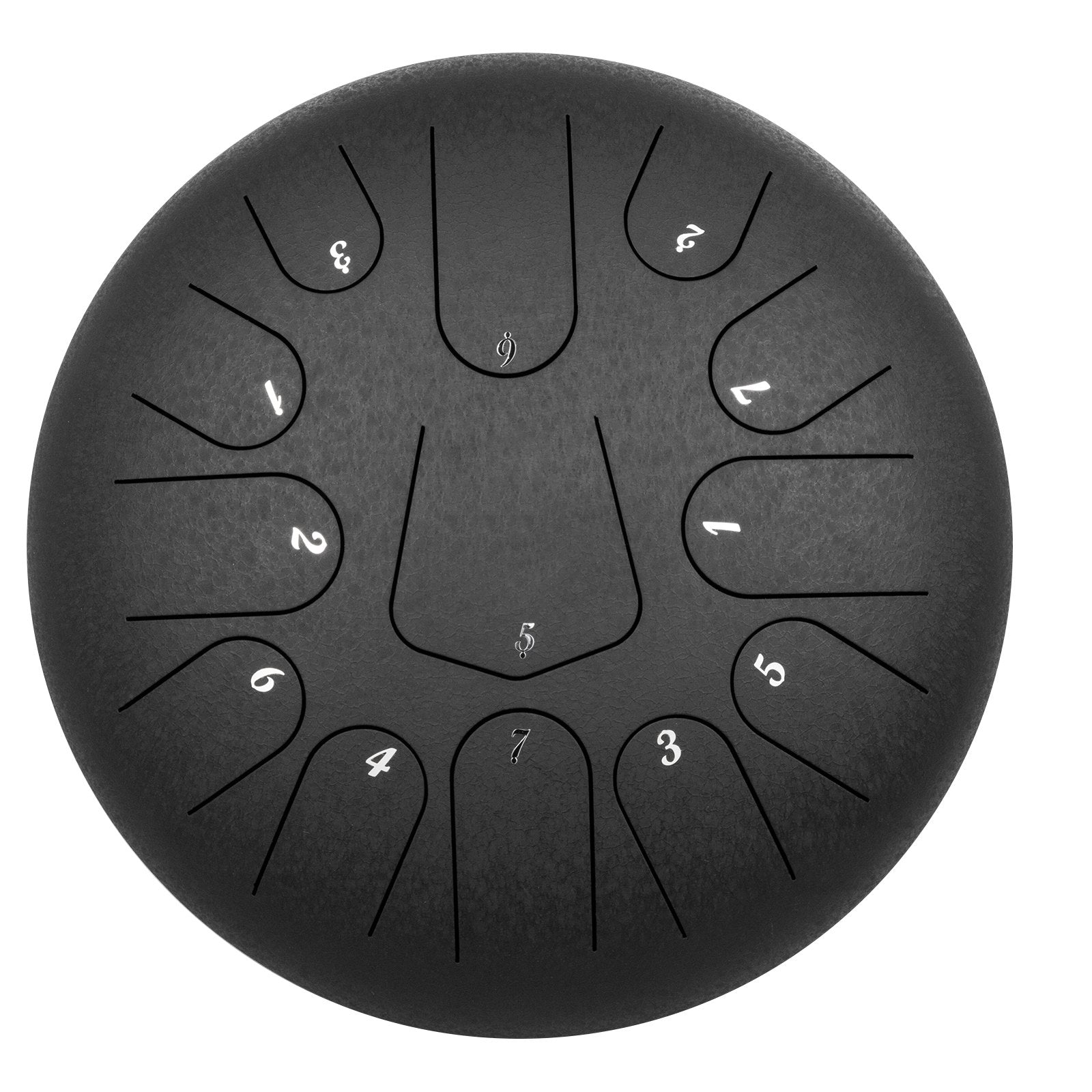 VEVOR Steel Drum, 13 Notes Percussion Instrument, 12 Inches Tongue Drum, Steel Tongue Drum, Steel Drums Instruments With Bag, Book, Mallets, Mallet Bracket, Hang Pan Drum Instrument, Black