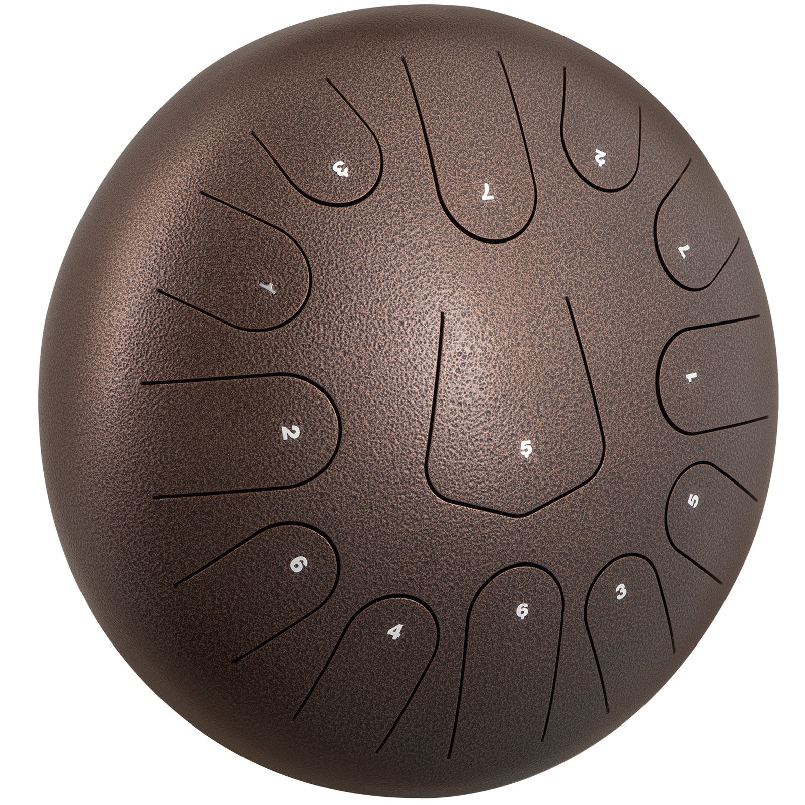 VEVOR Steel Drum 13 Notes Percussion Instrument 12 Inches Tongue Drum, Steel Tongue Drum, Steel Drums Instruments With Bag, Book, Mallets, Mallet Bracket, Hang Pan Drum Instrument, Chestnut