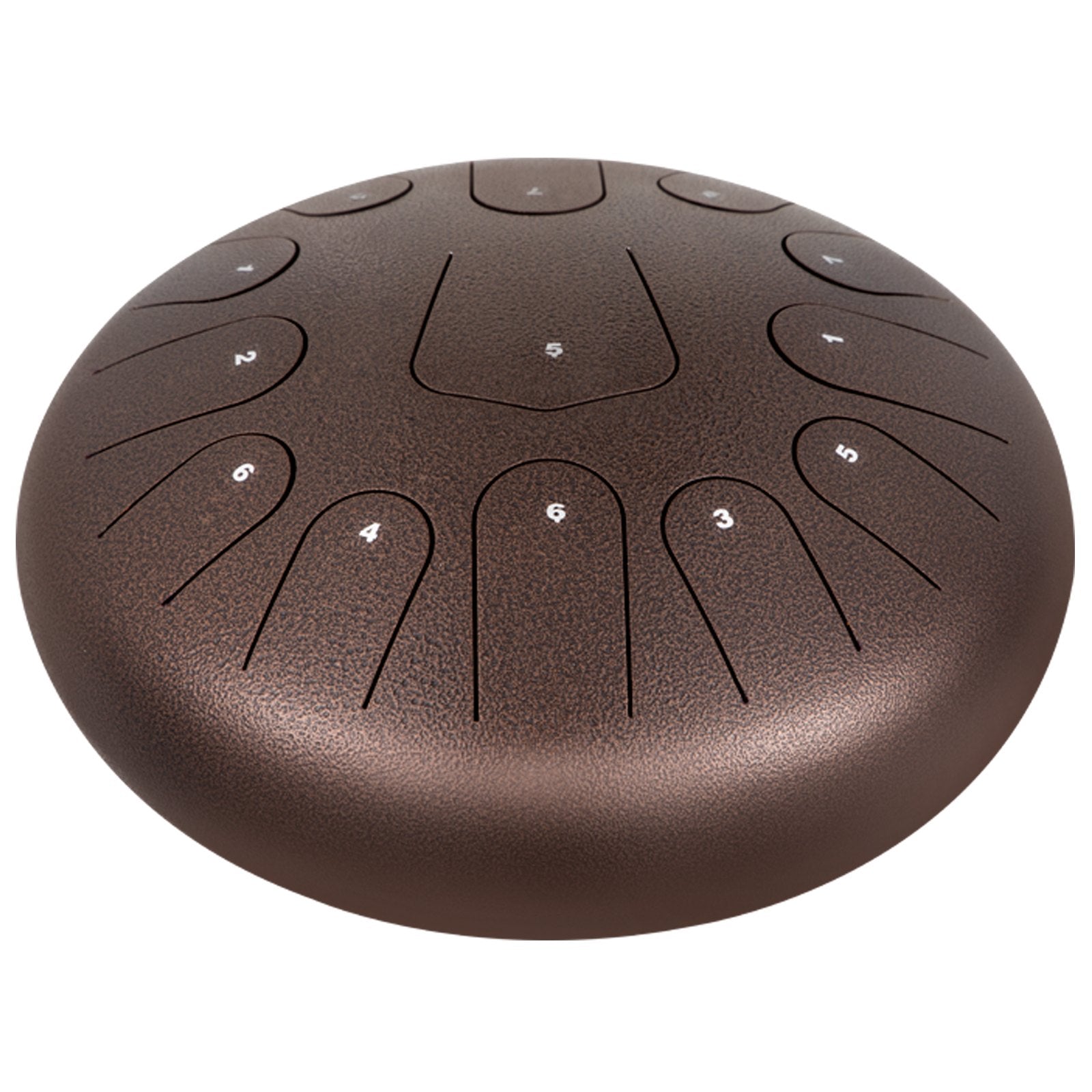 VEVOR Steel Drum 13 Notes Percussion Instrument 12 Inches Tongue Drum, Steel Tongue Drum, Steel Drums Instruments With Bag, Book, Mallets, Mallet Bracket, Hang Pan Drum Instrument, Chestnut