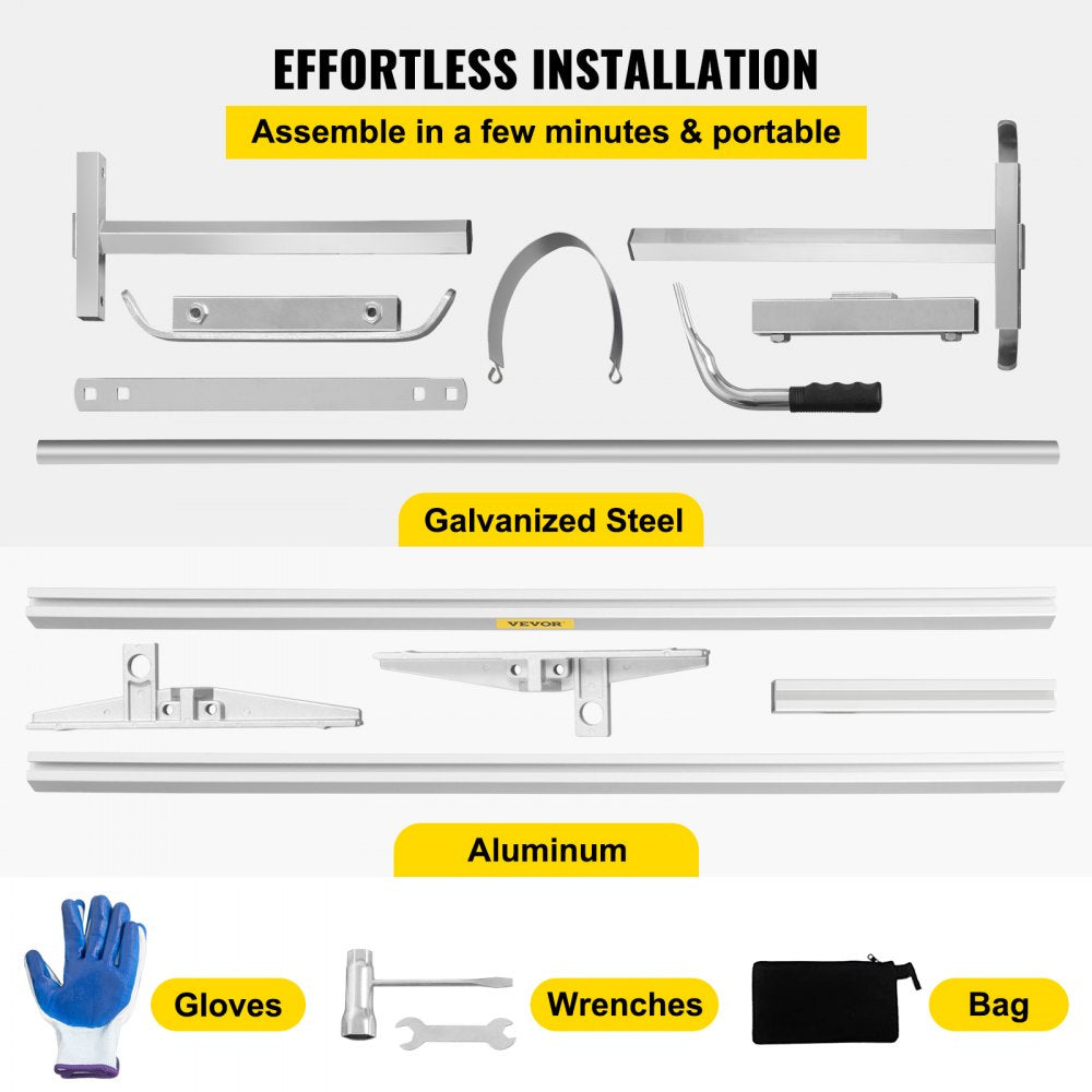 VEVOR Chainsaw Mill Attachment 14-24 Inch Portable Chain Saw Mill Aluminum Steel Chainsaw Milling Planking Welding Saw Mill Planking Lumber Cutting Bar for Homeowners Woodworkers