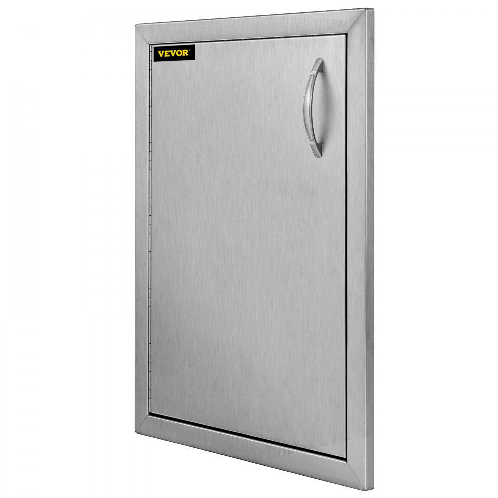 VEVOR BBQ Access Door 16 x 22 Inch Vertical Outdoor Kitchen Door Left Hinged Stainless Steel Access Door for Outdoor Kitchen