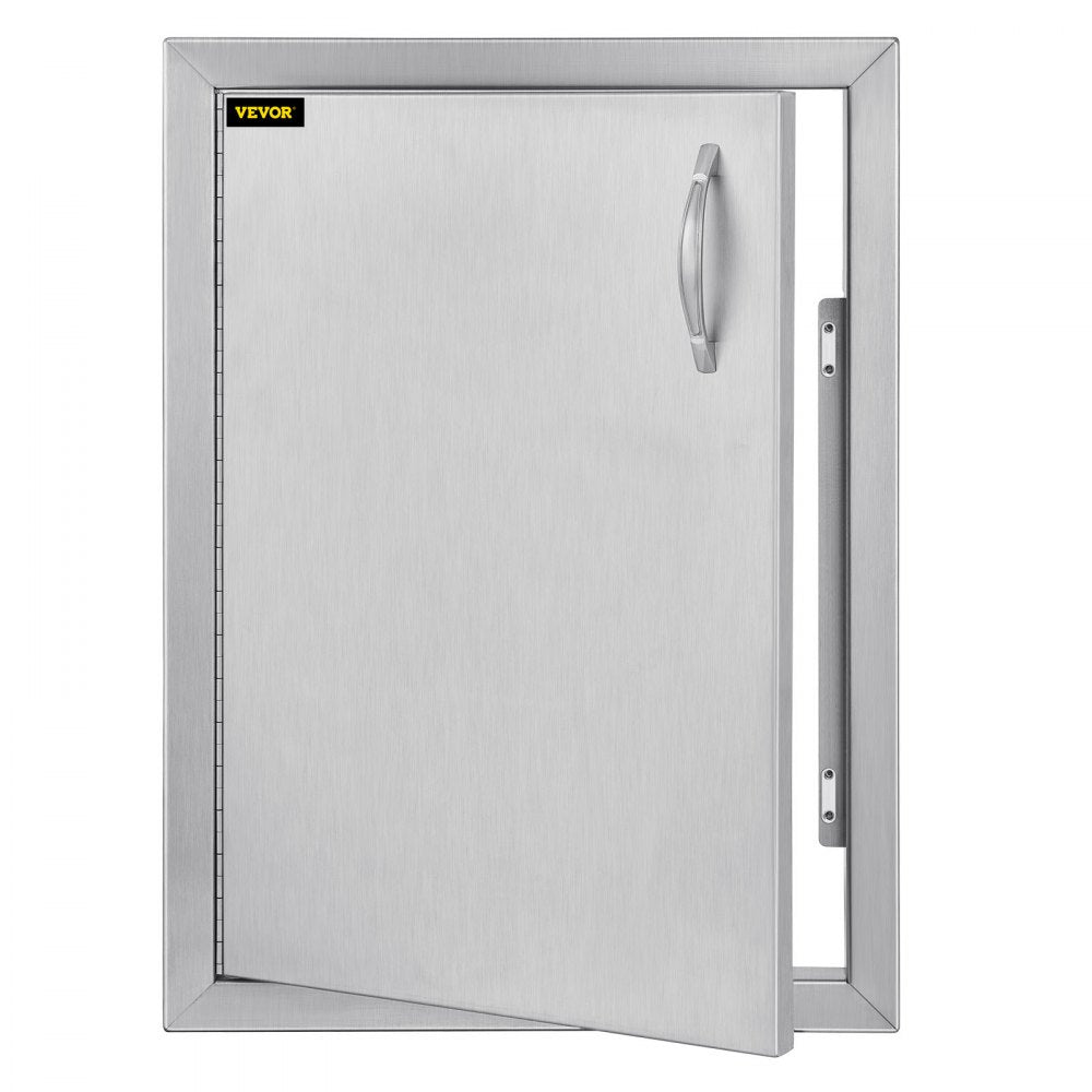 VEVOR BBQ Access Door 16 x 22 Inch Vertical Outdoor Kitchen Door Left Hinged Stainless Steel Access Door for Outdoor Kitchen